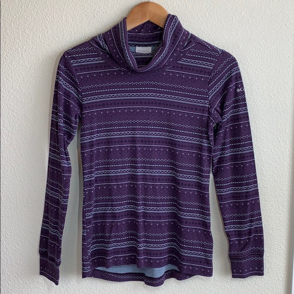 Columbia Drifting Snow Purple Turtleneck Size Medium